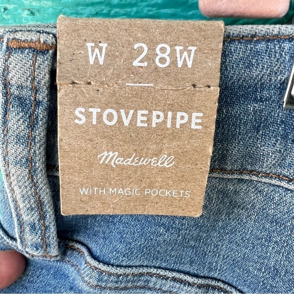 MADEWELL PLUS STOVEPIPE JEANS HEATHRIDGE WASH SIZE 28W NWT - Picture 6 of 7